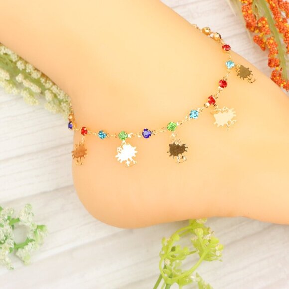 "Handmade Anklet – Elegant & Delicate Jewelry for Women | UNVRC1304 - Picture 10 of 10